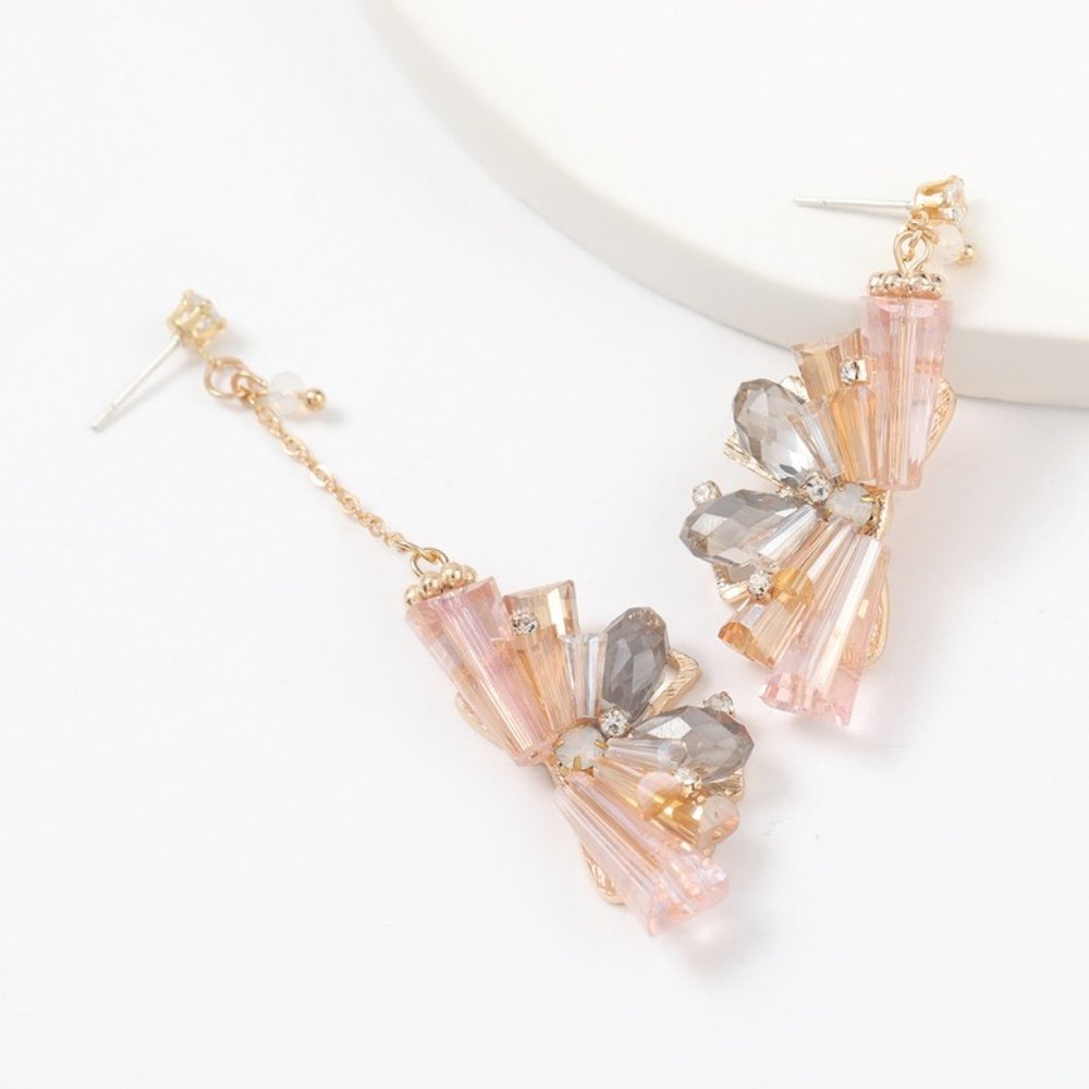 Diamond Studded Flower Earrings